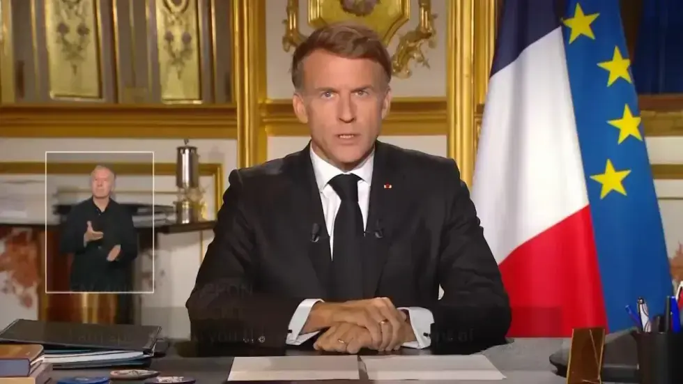 Image from AP's coverage: Macron condemns those who 'sought to bring down the Republic' after rioting mars nationwide protests