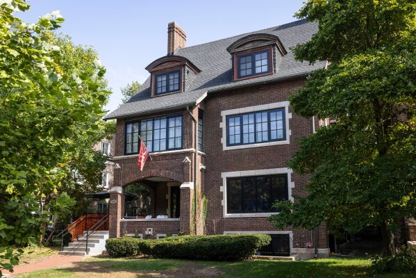Image from AP's coverage: Police investigate report of sexual assault at a fraternity party near the University of Chicago