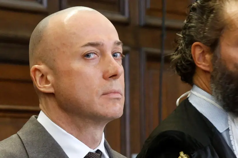 Image from AP's coverage: Ukrainian ex-army officer's lawyers seek dismissal as Nord Stream pipeline blast trial opens