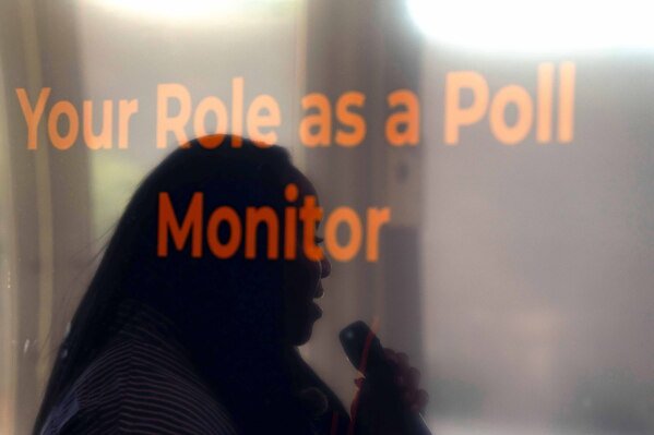 Image from AP's coverage: Thousands of observers are expected to descend on polling places to monitor the vote on Election Day