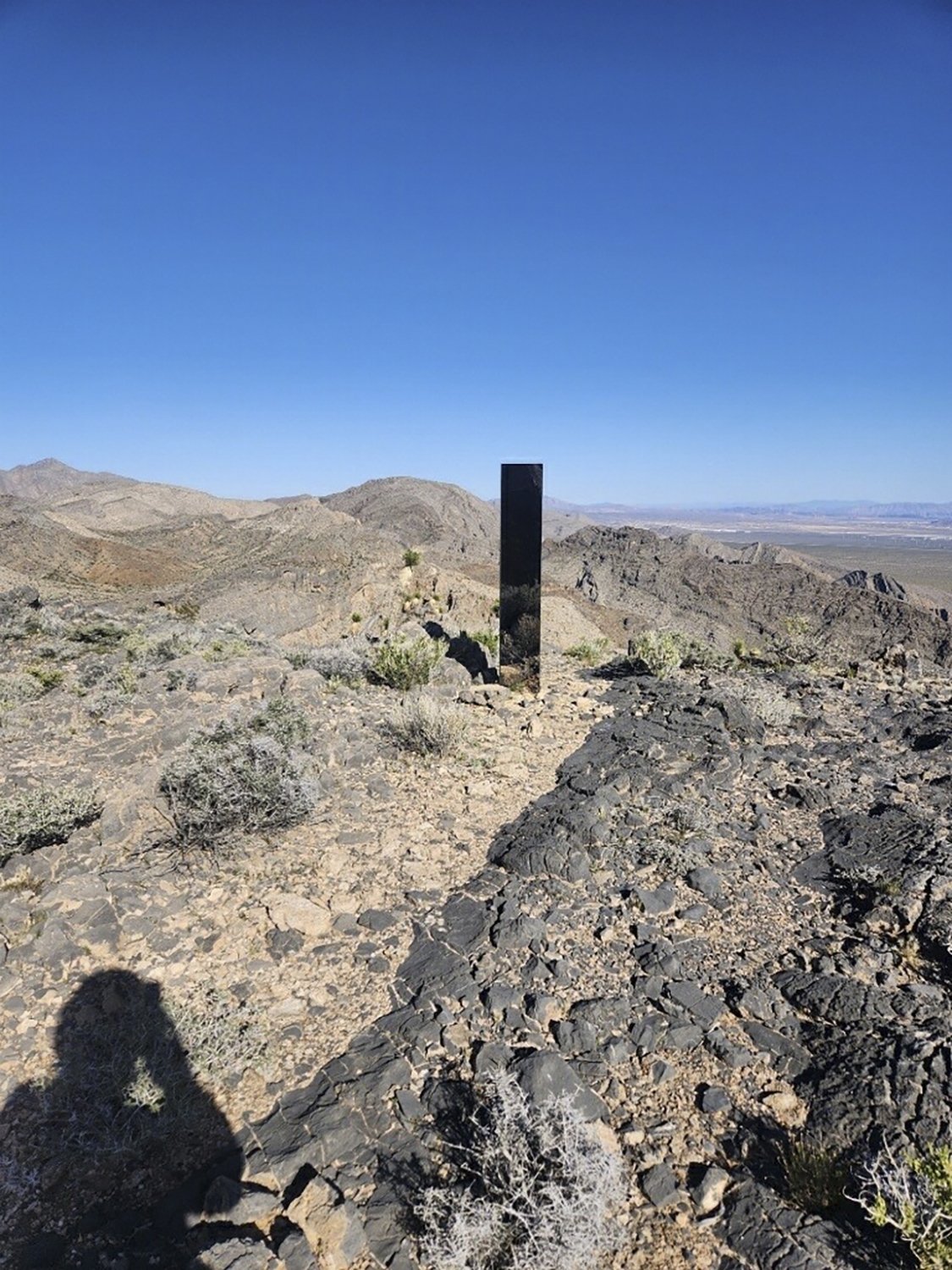 Gleaming monolith pops up in Nevada desert