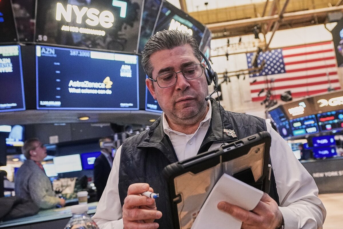Image from AP's coverage: Wall Street loses ground under pressure from rising oil prices