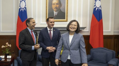US Congress members praise Taiwan's democracy in a visit that's certain to draw China's scrutiny