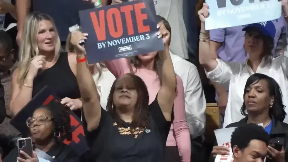 Image from AP's coverage: El-Sayed and Stevens to make rare joint appearance as Democrats seek unity in Michigan Senate race
