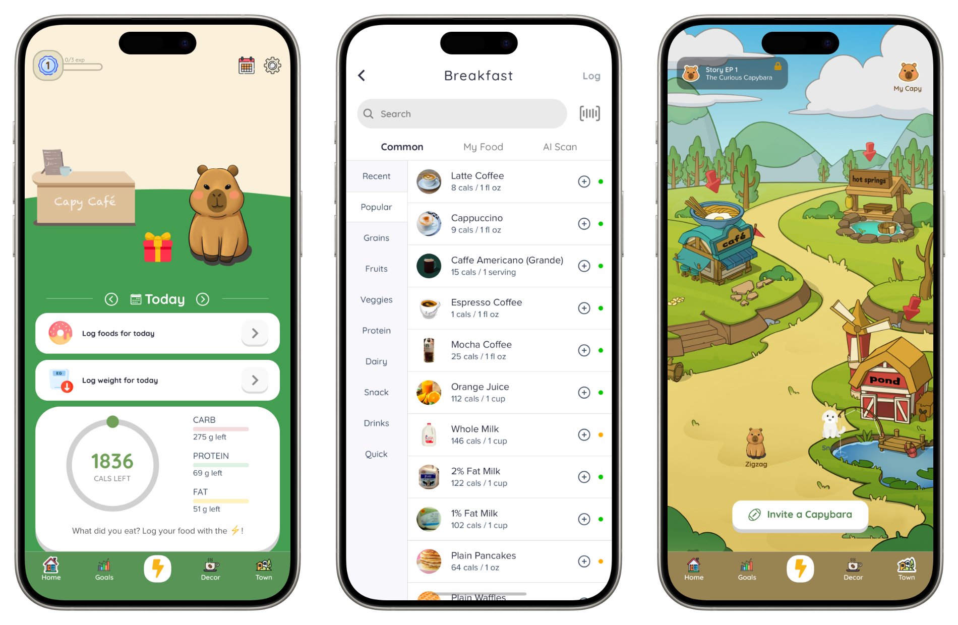 Capy Diet Features an Adorable Friend Who Will Help You Get Healthier
