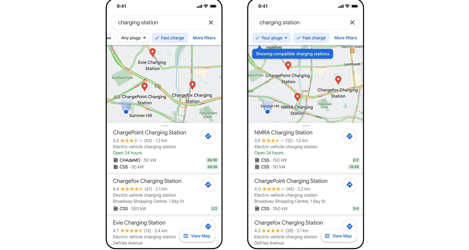 Google Maps Adds Better EV Charging Station Searching, Live View Locations
