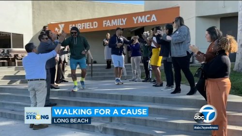 Two YMCA members walk from Long Beach to US-Mexico Border to highlight youth homelessness — ABC7 Los Angeles