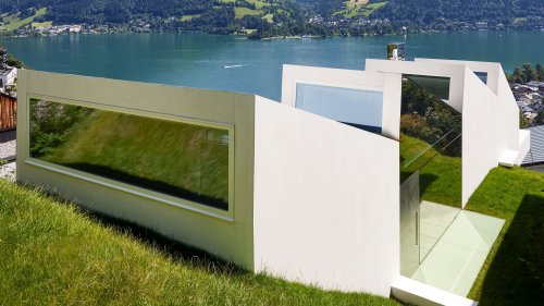 Inside a Modern Alpine Lakehouse Designed by Rem Koolhaas