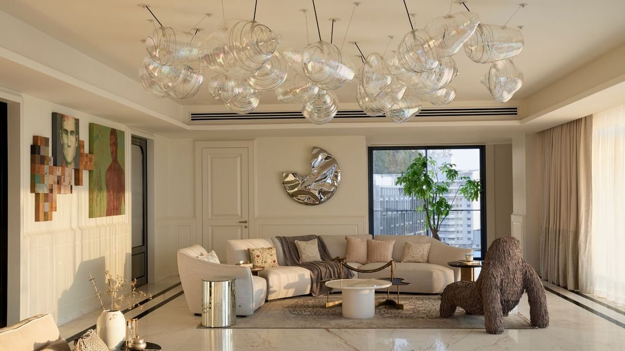 This 11,000-square-foot home in South Mumbai embodies sophisticated luxury