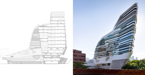 Architectural Drawings: Hong Kong’s Towering Skyscrapers in Section