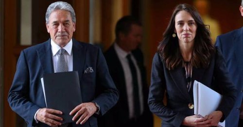 PM grins at question about Winston Peters' NZ First comeback speech