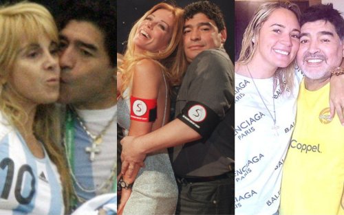 Las escandalosas relaciones amorosas de Maradona