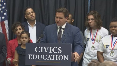 Gov. DeSantis touts Florida’s improvement in civics education