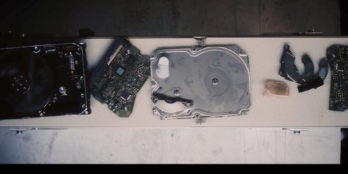 The DiskMantler violently shakes hard drives for better rare-earth recovery