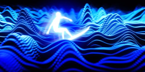Qubits surf sound waves between quantum nodes