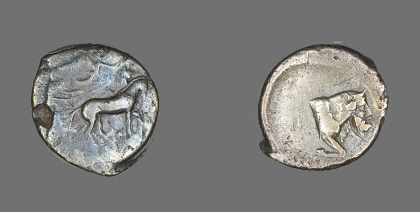 Tetradrachm (Coin) Depicting Quadriga and Charioteer | The Art Institute of Chicago