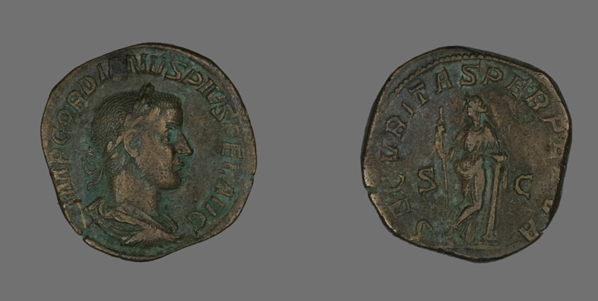 Sestertius (Coin) Portraying Emperor Gordianus | The Art Institute of Chicago