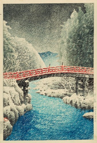 Snow at the Shin Bridge, Nikko (Nikko Shinkyo no yuki) | The Art Institute of Chicago