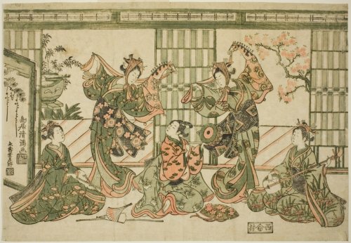 Entertainers performing the hobby-horse dance | The Art Institute of Chicago