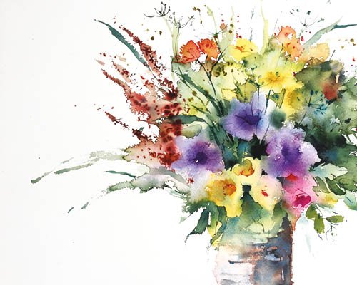 How to Make Bolder Brushstrokes in a Floral Watercolour: Part 1