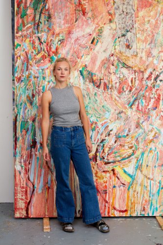 Pace Tapped Painter Pam Evelyn as Its Youngest Talent. She Tells Us What’s Behind Her New Show of Tumultuously Beautiful Abstractions