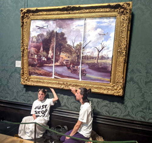 Environmental Activists Have Glued Themselves to More Paintings in U.K. — Frame Damaged