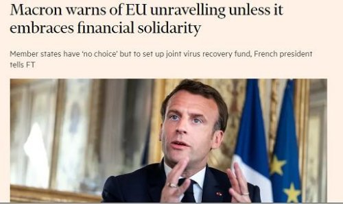 Macron in pressing: fondo Ue rilancio o eurozona rischia collasso