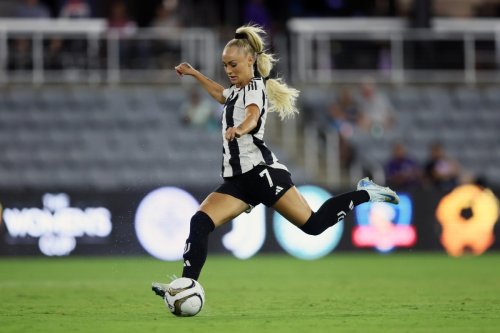 Soccer Star Alisha Lehmann’s Outfit Turns Heads at Baller League