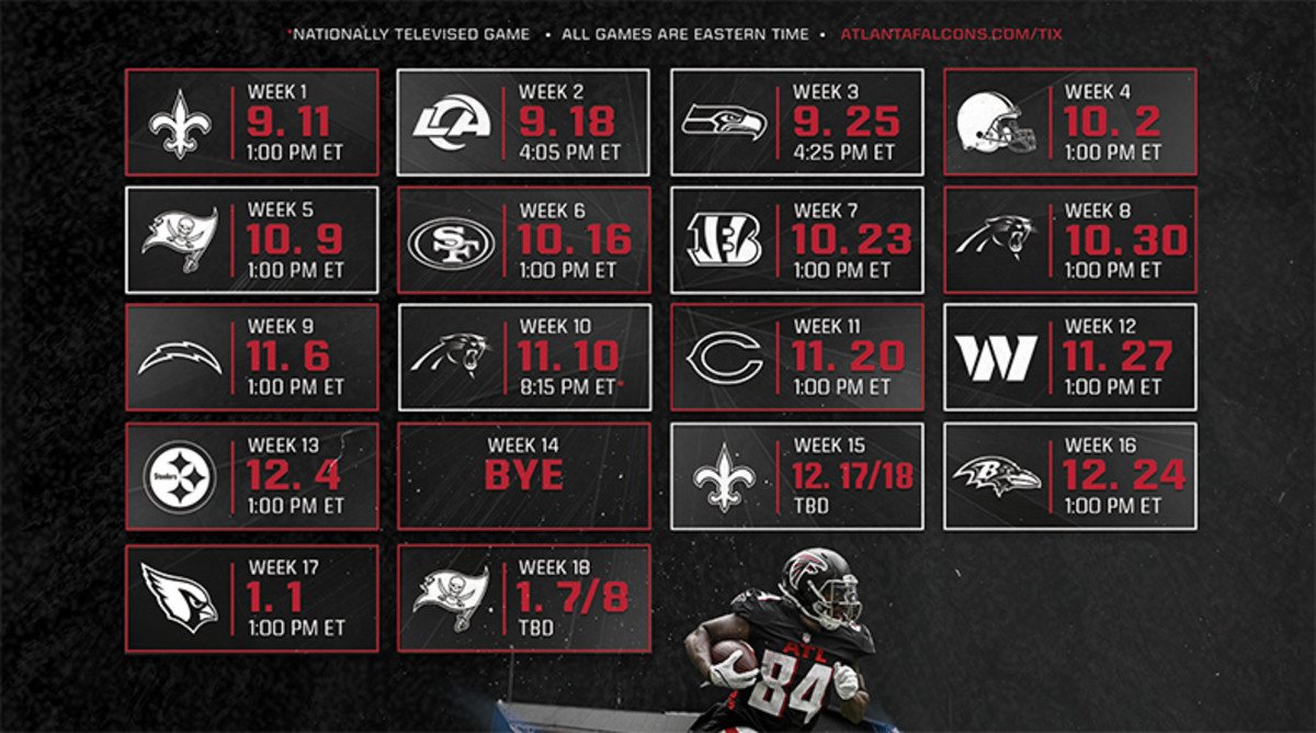 Atlanta Falcons Schedule 2021