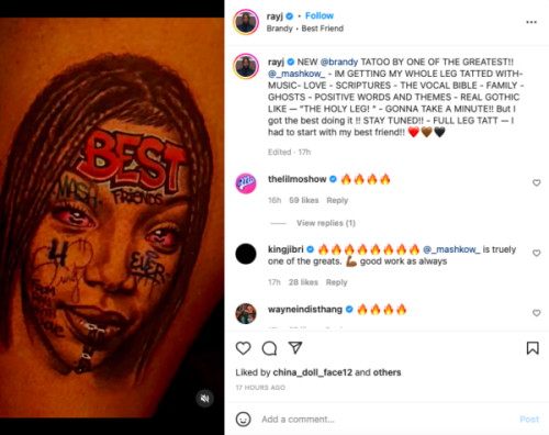 ‘That Ain’t Brandy’: Brandy Fans Tell Ray J to ‘Cut It Out’ After He Debuts New Face Tattoo of His Sister