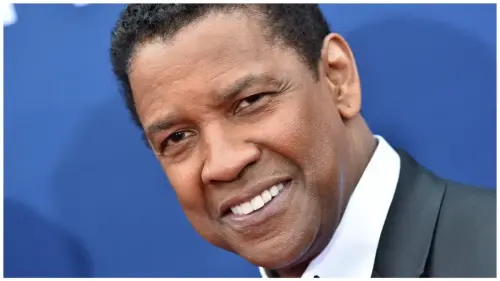 ‘The Only Suga Daddy I’ll Want Suga From’: Denzel Washington Leaves the Ladies Drooling After He Steps Out In Blazing Blue Suit