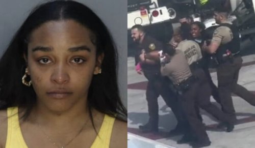 ‘Why Are They Doing All That?’: Video Shows 5 Cops Dragging Woman Off Plane At Miami Airport After Verbal Spat with Another Passenger on Frontier Flight