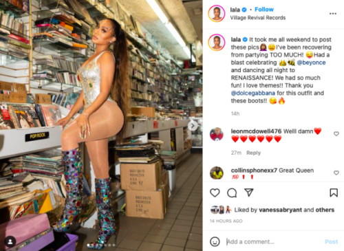 ‘The Record Store Is Shaking’: La La Anthony’s Themed Photo Shoot Derails After Fans Get Lost In Her Beauty