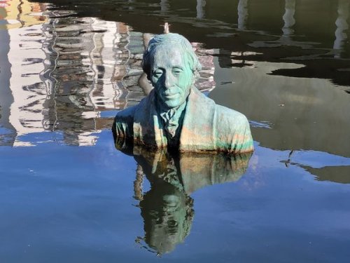 Submerged Sculpture of Hans Christian Andersen