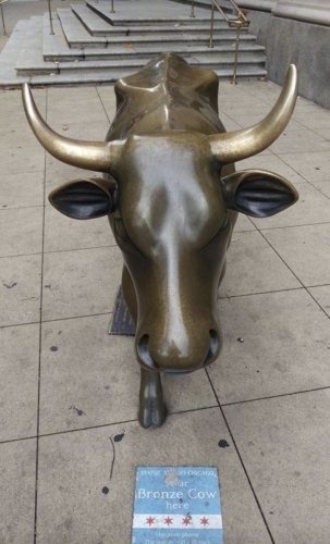 Chicago Bronze Cow