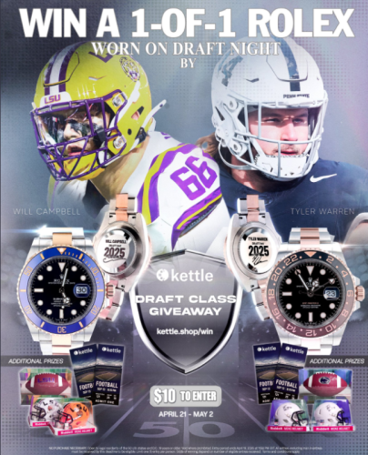 LSU's Will Campbell and Penn State's Tyler Warren to debut custom 1-of-1 Rolex watches during 2025 NFL Draft