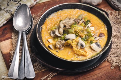 Chinakohl Kokos Suppe mit Huhn und Pilzen in nur 25 Minuten zubereitet, schmeckt genial gut