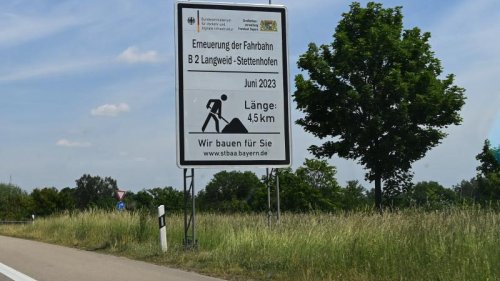 B2 bei Stettenhofen wird gesperrt wegen Fahrbahnerneuerung
