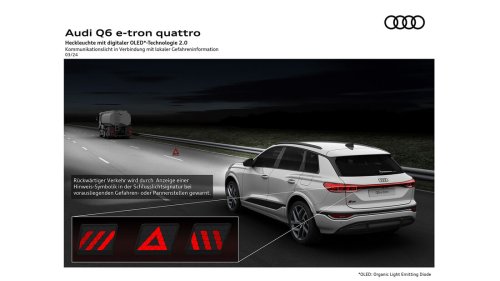 Lichttechnik Audi Q6 E-Tron: Glimmende und dynamische OLEDs