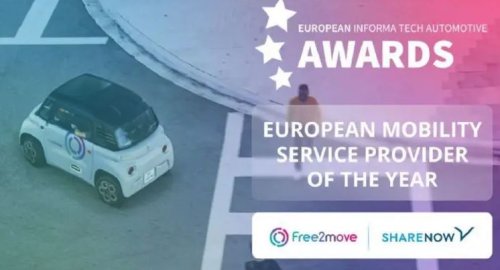 Free2move e Share Now Fornitori Europei di Servizi di Mobilità dell’anno