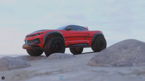 Defunct Chevy Camaro ZL1 Lives On as a Rugged 4x4 Coupe Utility Truck in Fantasy Land