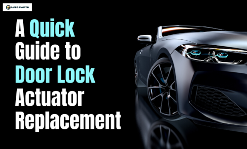 A detailed view of the Door lock actuator replacement process.