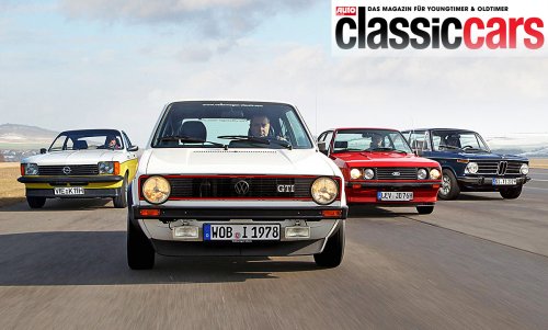 Der VW Golf GTI und seine Jäger BMW 2002 tii, Ford Escort RS 2000 und Opel Kadett GT/E