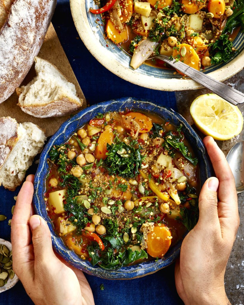 Everything But the kitchen sink Quinoa & Harissa Stew - Avant-Garde Vegan