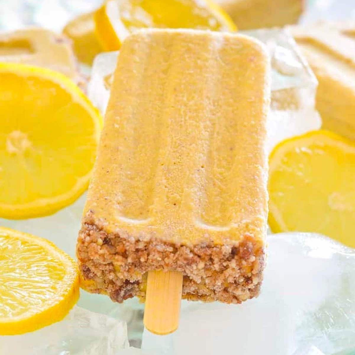 Healthy Lemon Cheesecake Popsicles