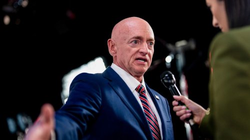 Exclusive: Mark Kelly says he "hadn't heard" of Trump's defense secretary pick