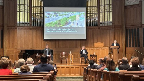 Hogsett, Shreve share a stage in mayoral forum