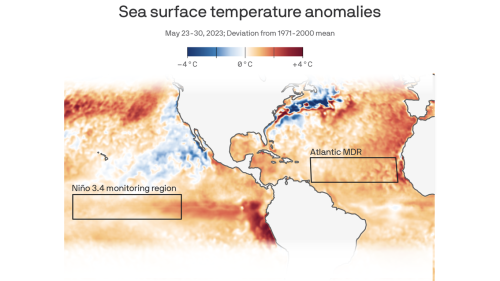 Near record warm oceans, developing El Niño escalates hurricane risks