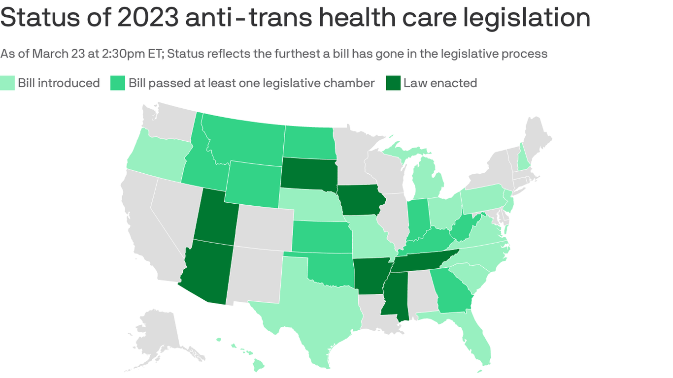 What states are restricting transgender health care