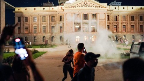 Tear gas deployed as protesters bang on Senate doors; GOP likens event to insurrection